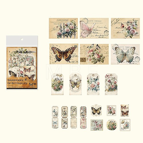 Cross-Border Retro Forest Handbill Package Mountain Old Dream Series Retro Flower Decoration Material Planting DIY 4 Styles PW-WGD30DA-01-1