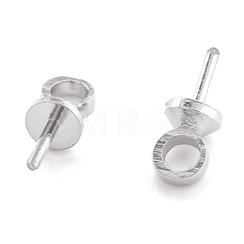 Brass Cup Pearl Peg Bails Pin Pendants KK-H759-31A-S-1