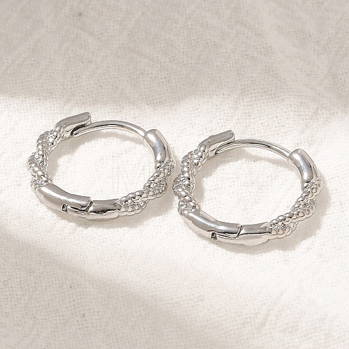 Rack Plating Twist Brass Hoop Earrings EJEW-H143-21P-1