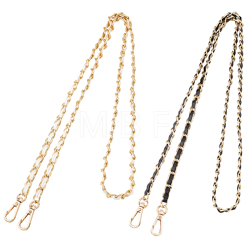 2Pcs 2 Colors Aluminum Curb Chain Bag Strap FIND-WR0002-33-1