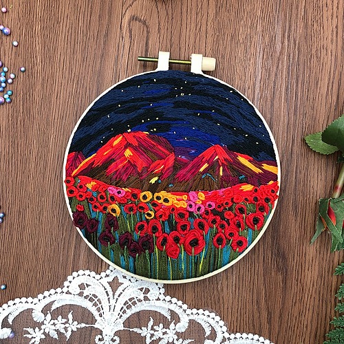 DIY Landscape Pattern Embroidery Kits for Beginners PW-WG3B3D7-01-1