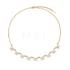 304 Stainless Steel Crystal Rhinestone Butterfly Multi-Pendant Necklaces for Women WG50282-01-5
