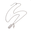 304 Stainless Steel Capsule Shape Urn Ashes Pendant Necklaces NJEW-JN05730-4