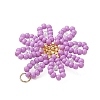 Glass Seed Beaded Pendants PALLOY-MZ01359-01-2