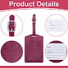 4Pcs 4 Colors Rectangle PU Leather Luggage Tag AJEW-ME0002-84-3