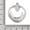 Moon 304 Stainless Steel Pendant Cabochon Setting STAS-P454-10A-3