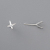 304 Stainless Steel Prong Earring Settings STAS-O098-06S-04-2