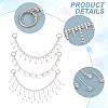 Brass Glass Rhinestone Shoe Decoration Chain FIND-GO00008-5