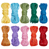 10 Bgas 10 Colors 15M Korean Waxed Polyester Cord YC-PH0001-55-1
