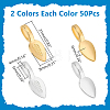 100Pcs 2 Colors Tibetan Style Alloy Glue-on Flat Pad Bails TIBEP-WR0001-02-2