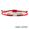Stylish Unisex Round Brass Bead Braided Bracelets OJ1564-2-2