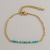Natural Turquoise Beads Link Bracelets LS-AL8612-7-1