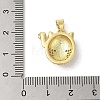 Rack Plating Brass Micro Pave Cubic Zirconia Pendants KK-C052-23G-3