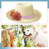 Rhombus Pattern Ethnic Style Embroidery Floral Polyester Ribbons OCOR-WH0070-324C-5