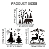 US 1 Set Winter PET Hollow Out Drawing Painting Stencils DIY-MA0001-55-2