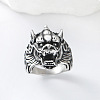 Punk Style 304 Stainless Steel Dragon Finger Rings for Men UN0454-2-2