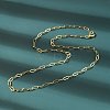 Brass Paperclip Chain Necklaces NJEW-A042-17G-02-5