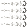  36Pcs 6 Styles Tibetan Style Zinc Alloy Connector Charms FIND-TA0002-96-12