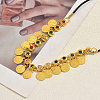Middle Eastern Metal Rhinestone with Coin Pendant Tassel Headpiece for Women TK3586-1