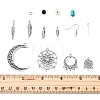 DIY Woven Net/Web with Feather Earring Making Kits DIY-FS0008-65-5