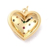 Eco-Friendly Brass Micro Pave Cubic Zirconia with Enamel Pendants KK-K268-15G-3