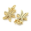 Rack Plating Brass Micro Pave Cubic Zirconia Pendants KK-K386-02K-G-2