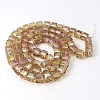 Electorplated Glass Beads EGLA-E006-3T-2