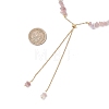 Adjustable Natural Rose Quartz Chip Beaded Necklaces NJEW-JN05932-3