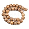 Handmade Fancy Antique Glazed Porcelain Ceramic Round Beads Strands PORC-L019-13mm-06-4