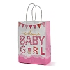 Baby Girl Shower Printed Paper Gift Bags with Handles CARB-F014-01B-1
