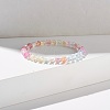 6mm Sparkling Crackle Glass Round Beads Stretch Bracelet BJEW-JB07189-02-2