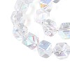 Electroplate Glass Beads Strands EGLA-T021-21B-3