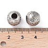 304 Stainless Steel Rhinestone European Beads STAS-A092-10E-P-3