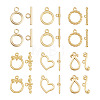  Jewelry 24 Sets 6 Style Brass Toggle Clasps KK-PJ0001-18-9