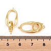 Brass Fold Over Clasps KK-H292-25G-2