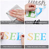 Translucent PVC Self Adhesive Wall Stickers STIC-WH0015-042-6