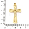 Brass Micro Pave Clear Cubic Zirconia Pendants KK-P352-02D-G-3