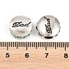 Father's Day Alloy Rhinestone European Beads FIND-NH0001-20AS-3