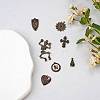 28Pcs 7 Style Tibetan Style Rack Plating Alloy Pendants FIND-SZ0002-98-3