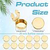 20Pcs Flat Round Brass Button Covers Settings BUTT-ME0001-48D-2