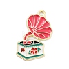 Alloy Enamel Pendants PALLOY-S185-01G-1