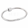 Stainless Steel Bangle with Crystal Rhinestone Column Screw Shackle for Women BJEW-N017-026P-2