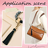 1Pc PU Leather Tassel Keychains KEYC-CL0001-51B-5