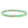 Plastic & Brass Beaded Stretch Bracelet for Women JP1152-7-1