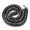 Electroplated Natural Lava Rock Beads Strands G-T114-67-3