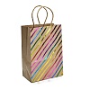 Rainbow Color Stamping Kraft Paper Gift Tote Bags ABAG-K005-01D-2
