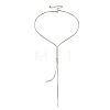 Brass Snake Chains Lariat Necklaces WG418B2-18-1