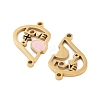 Valentine's Day Ion Plating(IP) 304 Stainless Steel Enamel Girll Boy Connector Charms STAS-Z078-15G-2