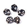 Vintage Handmade Porcelain Wrinkle Beads PORC-Q006-09J-1