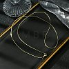 1mm Rack Plating Brass Square Snake Chain Necklaces for Women Men MAK-L044-18G-3